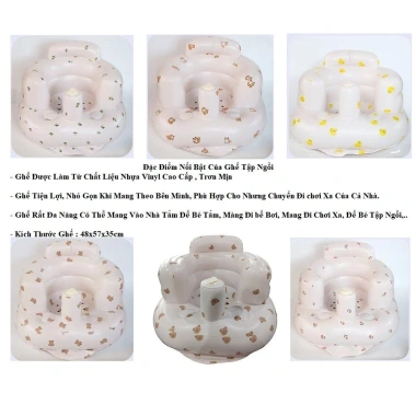 Ghế hơi tập ngồi bé ăn dặm, tắm, dã ngoại - bơm tự động, giảm 20% chỉ 200.000₫ 5 Ghế hơi tập ngồi bé ăn dặm, tắm, dã ngoại - bơm tự động, giảm 20% chỉ 200.000₫ 5