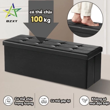 Ghế hộp đa năng 2 trong 1 gấp gọn, chắc chắn, lưu trữ và ghế sofa tiện lợi 5
