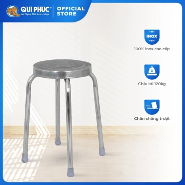 Ghế inox Super QUI PHÚC cao cấp, chịu lực 120kg, chân chống trượt - Giá 215.865₫ Ghế inox Super QUI PHÚC cao cấp, chịu lực 120kg, chân chống trượt - Giá 215.865₫