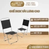 Ghế Inox Vải Lưng Cao Cà Phê - Gấp Gọn, dùng cho Câu Cá, Café, Giá 125.000₫