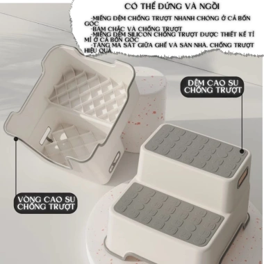Ghế kê chân toilet đa năng cho bé, ghế bậc thang tiện dụng, giảm giá chỉ 85.000đ 6