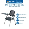 Ghế liền bàn gấp gọn Deli QUI PHÚC, khung inox chắc chắn, đệm ngồi dày dặn, phù hợp hội trường training, giảm giá mạnh 7