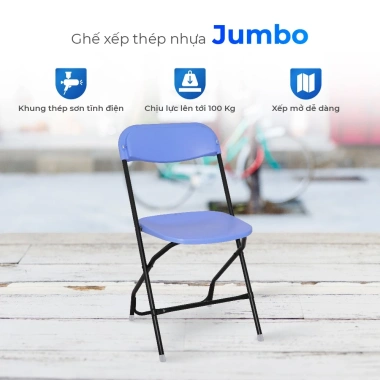 Ghế lưng tựa gấp gọn Jumbo QUI PHÚC thép sơn tĩnh điện, lưng nhựa cao cấp, bền màu, siêu thoải mái, giá 199.260₫ 3 Ghế lưng tựa gấp gọn Jumbo QUI PHÚC thép sơn tĩnh điện, lưng nhựa cao cấp, bền màu, siêu thoải mái, giá 199.260₫ 3