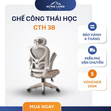 Ghế Lưới Thoáng Mát CTH38 Tựa Đầu va Tay Nâng Hạ 90 do Giá 1.520.000 VND