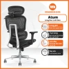 Ghế Manson Atum Đen - Ghế Xoay Công Thái Học, Lưng Kim Nhôm, Tựa 6D, Giảm 20%