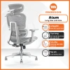 Ghế Manson Atum Đen - Ghế Xoay Công Thái Học, Lưng Kim Nhôm, Tựa 6D, Giảm 20% 4
