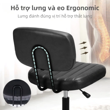 Ghế máy tính công thái học xoay, ghế học, cất gầm bàn - Giá ưu đãi 1.05 triệu