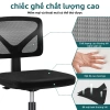 Ghế máy tính học xoay 360 đen, tựa lưng điều chỉnh, không tay, chỉ 610.000 VND 3