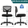 Ghế máy tính học xoay 360 đen, tựa lưng điều chỉnh, không tay, chỉ 610.000 VND 9