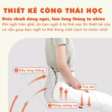 Ghế Ngồi Công Thái Học HOMINA Chống Đau Lưng - Dành cho Người Lớn và Người Già 7 Ghế Ngồi Công Thái Học HOMINA Chống Đau Lưng - Dành cho Người Lớn và Người Già 7