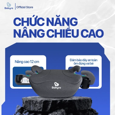 Ghế Ngồi Ô Tô Bé BABYRO BOOSTER Tiêu Chuẩn ECE-R129 Đệm Nâng Cho Trẻ 6-12 Tuổi - Giá Ưu Đãi 824.000 VND