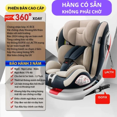 Ghế ngồi ô tô cho bé xoay 360 An toàn, Tiện lợi cùng Mẹ – ROY & ISOFIX – Giá chỉ 2.019.000₫