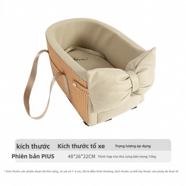 Ghế Ngồi Trung Tâm An Toàn cho Thú Cưng Nhỏ - Đệm Xe Du Lịch, Ghế Trước Tiện Lợi, Giá ưu đãi 367.869 VND
