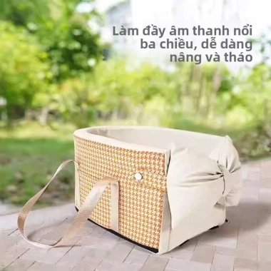 Ghế Ngồi Trung Tâm An Toàn cho Thú Cưng Nhỏ - Đệm Xe Du Lịch, Ghế Trước Tiện Lợi, Giá ưu đãi 367.869 VND 3