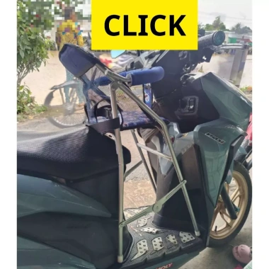 Ghế ngồi xe CLICK sắt sơn xám có dây đai 100x4cm – An toàn, tiện lợi cho bé 5 Ghế ngồi xe CLICK sắt sơn xám có dây đai 100x4cm – An toàn, tiện lợi cho bé 5