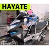 Ghế ngồi xe HAYATE sắt sơn tĩnh điện xám có dây đai 100x4cm - an toàn, thoải mái bé 2