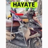 Ghế ngồi xe HAYATE sắt sơn tĩnh điện xám có dây đai 100x4cm - an toàn, thoải mái bé 5