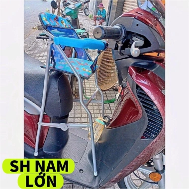 Ghế ngồi xe máy tay ga SH NAM SH LỚN cho bé - Xếp gấp gọn, sắt sơn tĩnh điện, an toàn, giá 193.380₫ 4