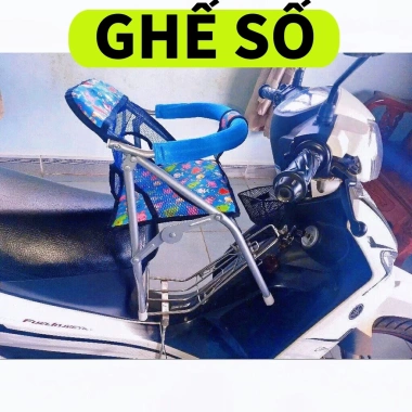 Ghế ngồi xe máy xe số - Yên nệm, tựa, vòng, gác chân, an toàn cho bé, xếp gọn, giá ưu đãi 185.500đ 6
