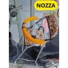 Ghế ngồi xe NOZZA sắt sơn tĩnh điện xám cho bé + dây đai 100x4cm - An toàn tiện lợi