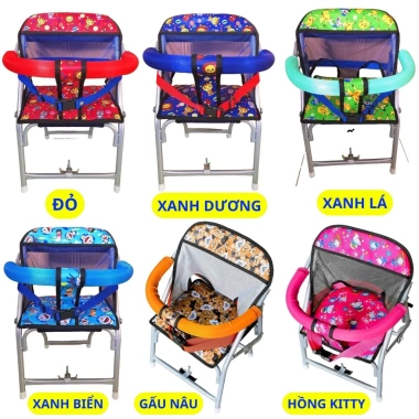Ghế Ngồi Xe Số Bé An Toàn Có Dây - Ghế Sắt Xếp Sơn Tĩnh Điện Xám, Giá Ưu Đãi