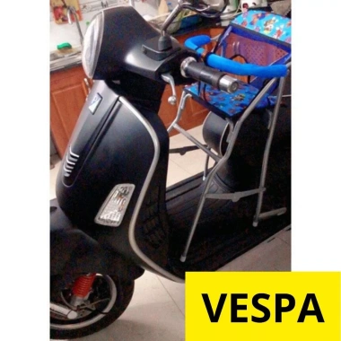 Ghế ngồi xe VESPA sắt sơn tĩnh điện xám có dây đai 100x4cm - Giá 226.800 VND 5