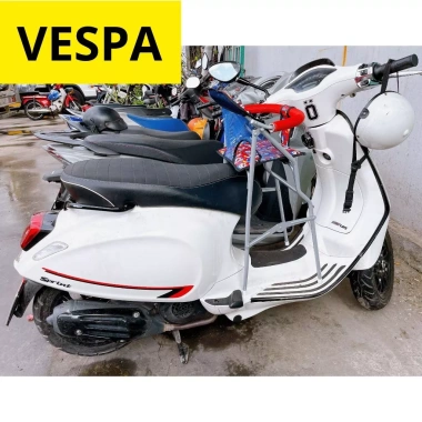 Ghế ngồi xe VESPA sắt sơn tĩnh điện xám có dây đai 100x4cm - Giá 226.800 VND 6