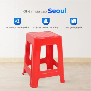 Ghế nhựa cao Seoul QUI PHÚC combo 4-6-10, chắc chắn, an toàn, chống trượt – 229.600₫ 2 Ghế nhựa cao Seoul QUI PHÚC combo 4-6-10, chắc chắn, an toàn, chống trượt – 229.600₫ 2
