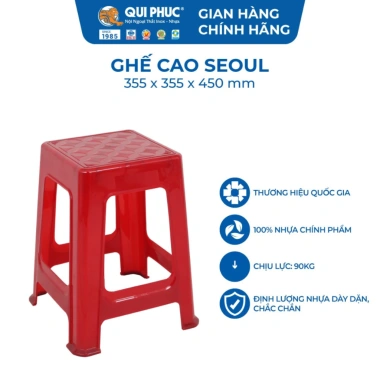Ghế nhựa cao Seoul QUI PHÚC combo 4-6-10, chắc chắn, an toàn, chống trượt – 229.600₫ 8 Ghế nhựa cao Seoul QUI PHÚC combo 4-6-10, chắc chắn, an toàn, chống trượt – 229.600₫ 8