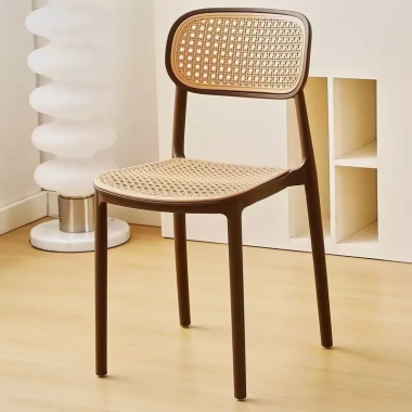 Ghế Nhựa Đúc Nguyên Khối Tựa Lưng Cao Xếp Chồng Mặt Lưới Đan Mây Giá 299.000₫ 8