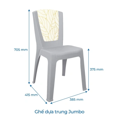 Ghế nhựa tựa lưng Jumbo QUI PHÚC combo 4-6-10, size trung, chống kẹt, chắc chắn, bền màu, an toàn - 344.400₫ 8