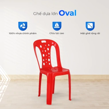 Ghế nhựa tựa lưng Oval QUI PHÚC size lớn, combo 4-6-10, hiện đại, chống trượt, chắc chắn, giá ưu đãi 439.520 VND 3