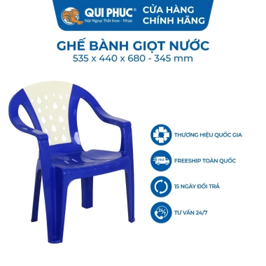 Ghế nhựa tựa lưng QUI PHÚC combo 4,6,10 - lưng giọt nước, chống trượt, thoải mái, 419.840 VND 7 Ghế nhựa tựa lưng QUI PHÚC combo 4,6,10 - lưng giọt nước, chống trượt, thoải mái, 419.840 VND 7
