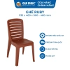 Ghế nhựa tựa lưng Ruby QUI PHÚC cỡ lớn, combo 4/6/10, chân chống trượt, dùng cho gia đình, nhà hàng, quán ăn 6
