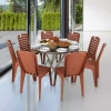 Ghế nhựa tựa lưng Ruby QUI PHÚC cỡ lớn, combo 4/6/10, chân chống trượt, dùng cho gia đình, nhà hàng, quán ăn 9