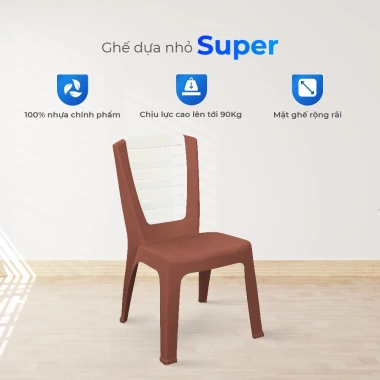 Ghế nhựa tựa lưng Super QUI PHÚC nhỏ, combo 4-6-10, ghế học bé chống trượt an toàn 3