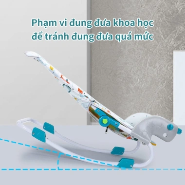 Ghế Nhún iiko Bấp Bênh cho Bé – Phát Nhạc, Kích Thích Thính Giác, Vải Thoáng Khí, 431.570₫