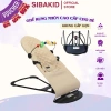 Ghế Nhún Rung Gấp Gọn Cao Cấp Trẻ Sơ Sinh – Chống Võng Lưng, Cotton Thoáng Mát, An Toàn