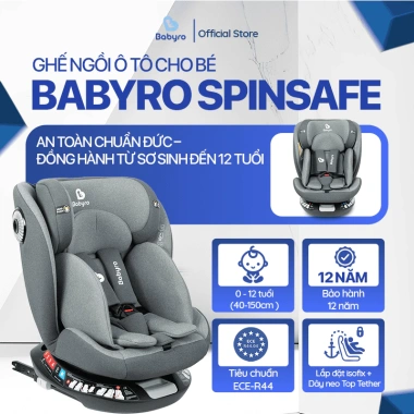 Ghế Ô Tô BABYRO SPINSAFE Isofix R44 cho trẻ 0‑12 tuổi – Giá 3,537,000₫ 4 Ghế Ô Tô BABYRO SPINSAFE Isofix R44 cho trẻ 0‑12 tuổi – Giá 3,537,000₫ 4