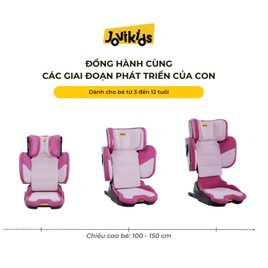Ghế ô tô trẻ em gấp gọn ROBER Jovikids ISOFIX i-Size R129 nhẹ 7kg 3‑12 tuổi 4 Ghế ô tô trẻ em gấp gọn ROBER Jovikids ISOFIX i-Size R129 nhẹ 7kg 3‑12 tuổi 4