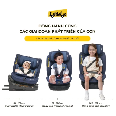 Ghế ôtô cho bé RANGER TT Jovikids - Xoay 360°, ISOFIX, i-Size R129, 0-12 tuổi - Giá ưu đãi 4.540.000₫ 2 Ghế ôtô cho bé RANGER TT Jovikids - Xoay 360°, ISOFIX, i-Size R129, 0-12 tuổi - Giá ưu đãi 4.540.000₫ 2