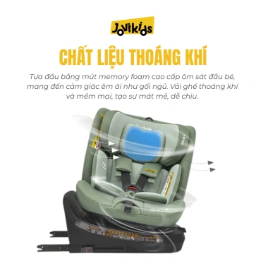 Ghế ôtô cho bé RANGER TT Jovikids - Xoay 360°, ISOFIX, i-Size R129, 0-12 tuổi - Giá ưu đãi 4.540.000₫ 8 Ghế ôtô cho bé RANGER TT Jovikids - Xoay 360°, ISOFIX, i-Size R129, 0-12 tuổi - Giá ưu đãi 4.540.000₫ 8