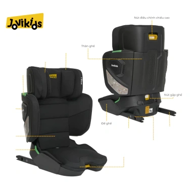 Ghế Ôtô Trẻ Em Jovikids Rober Plus – i‑Size, Isofix, Gấp Gọn, Nhẹ 7kg – Giá 3,725,000₫ 5 Ghế Ôtô Trẻ Em Jovikids Rober Plus – i‑Size, Isofix, Gấp Gọn, Nhẹ 7kg – Giá 3,725,000₫ 5