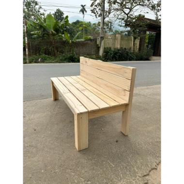Ghế Pallet Gỗ Tự Nhiên 120x50 cao 65 - Phong Cách Café Trà - Giảm Giá 800k