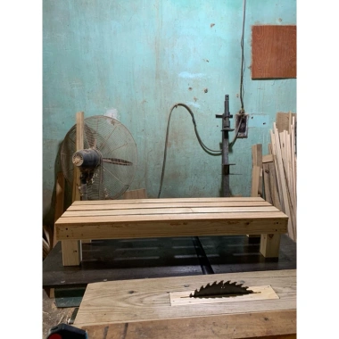 Ghế Pallet gỗ tự nhiên chân vuông 90x30x20cm - Giá ưu đãi 450.000₫