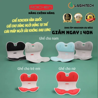 Ghế Roichen Hàn Quốc chỉnh dáng ngồi đúng - Giảm đau lưng, mỏi vai gáy, tránh gù, giá ưu đãi 812.000₫