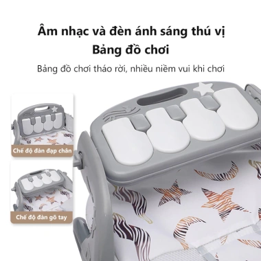 Ghế Rung Bé 3-18 Tháng, Chất Liệu Thoáng Khí, Khung 20kg, An Toàn, Giá 455k