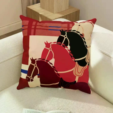 Ghế sofa đỏ năm mới - Phòng khách năm con ngựa, vỏ gối sang trọng, trang trí đầu giường cổ xưa 4