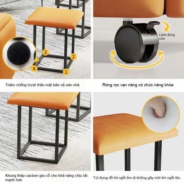 Ghế Sofa Rubik Đa Năng Bánh Xe - Ghế Thấp Nhỏ Gia Đình, Bàn Trà Vuông, Xếp Chồng, Giá 1.772.000 VND 6 Ghế Sofa Rubik Đa Năng Bánh Xe - Ghế Thấp Nhỏ Gia Đình, Bàn Trà Vuông, Xếp Chồng, Giá 1.772.000 VND 6