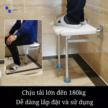 Ghế tắm gấp gọn treo tường 90 độ YADE Care - chịu lực 180kg, giá 939.000đ 2